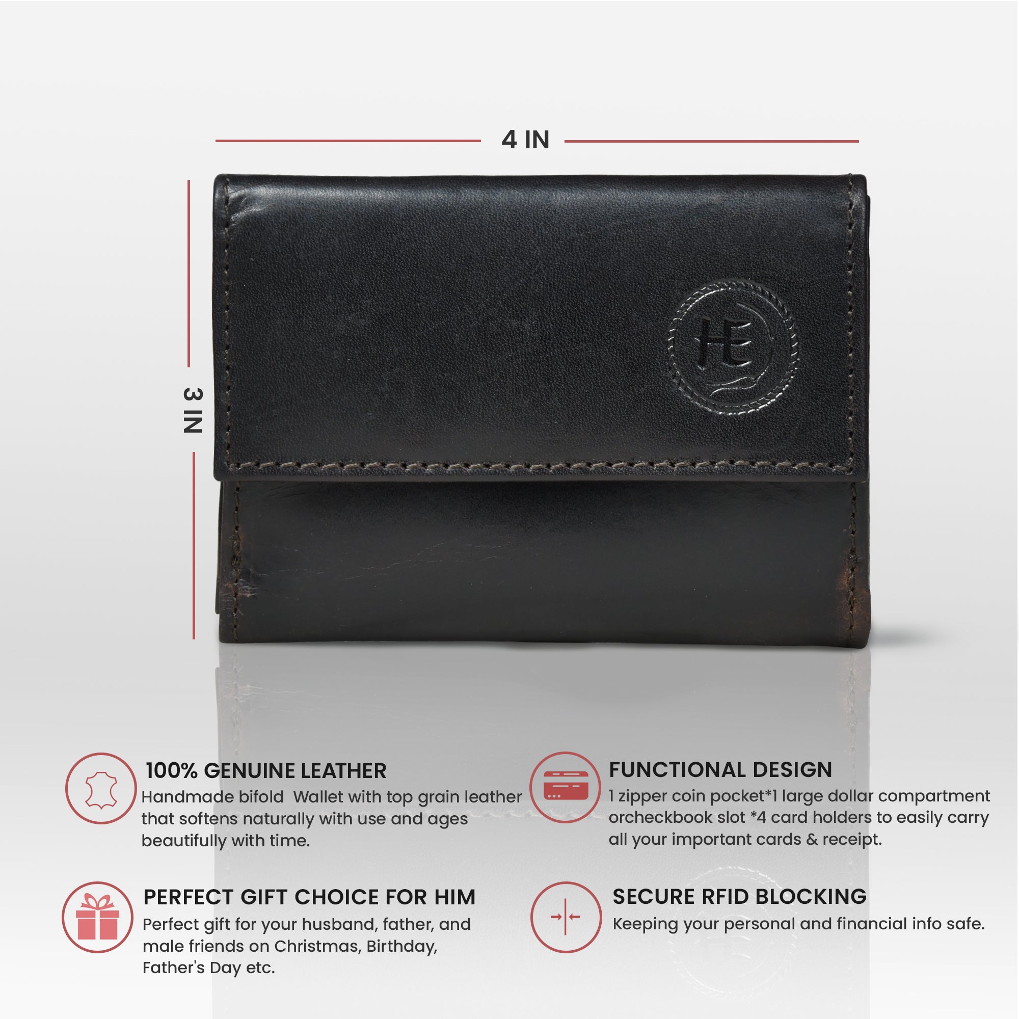 Heritage Buffalo Leather Bifold Wallet